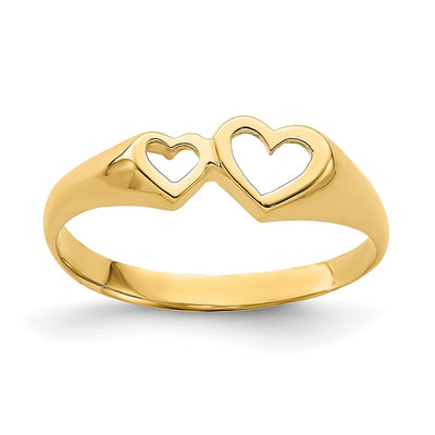 14K gold heart ring