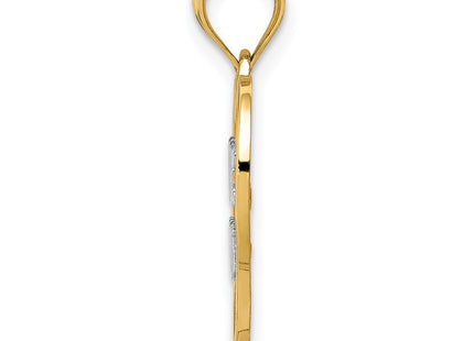 14k Yellow & Rhodium Jewelry Style K4709 - Classique Jewelry Inc.