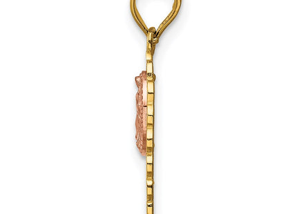 14k Two-tone Pendants Style K4715 - Classique Jewelry Inc.