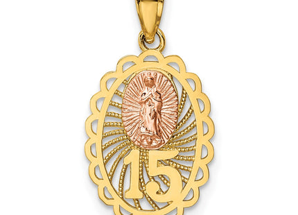 14k Two-tone Pendants Style K4715 - Classique Jewelry Inc.