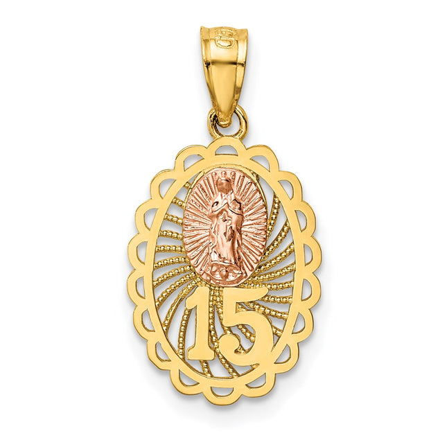 14k Two-tone Pendants Style K4715 - Classique Jewelry Inc.
