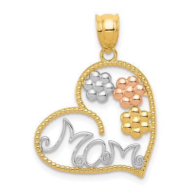 14K gold flower pendant
