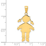 14K Flat Engravable Girl Charm view
