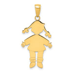 14K Flat Engravable Girl Charm view