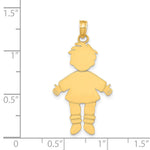 14K Flat Engravable Boy Charm view
