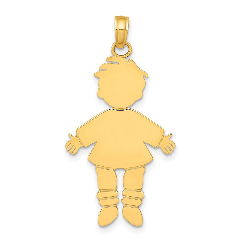 14K gold engravable charm