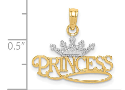 14k Yellow & Rhodium Pendants Style K4750 - Classique Jewelry Inc.