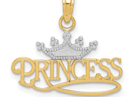 14k Yellow & Rhodium Pendants Style K4750 - Classique Jewelry Inc.