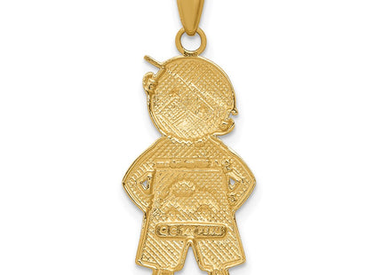 14k Yellow & Rhodium Pendants Style K4755 - Classique Jewelry Inc.