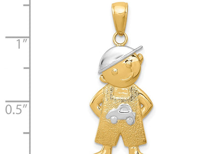 14k Yellow & Rhodium Pendants Style K4755 - Classique Jewelry Inc.