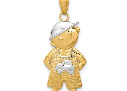 14k Yellow & Rhodium Pendants Style K4755 - Classique Jewelry Inc.