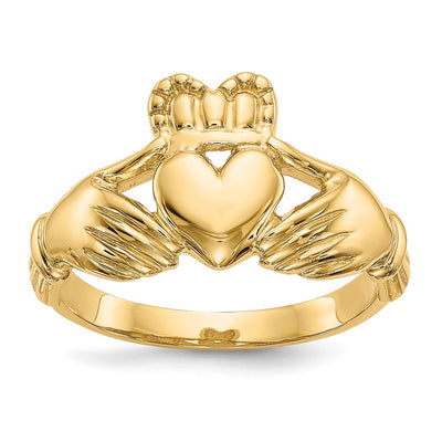 14K gold claddagh ring