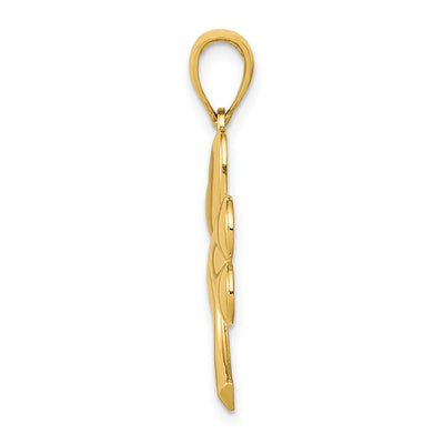 14K Shamrock Charm, 22 x 19mm