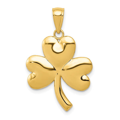 14K gold shamrock charm