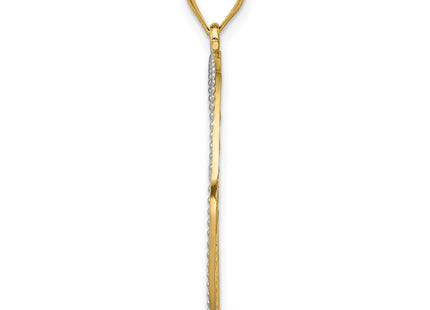 14k Yellow & Rhodium Pendants Style K4781 - Classique Jewelry Inc.