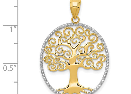 14k Yellow & Rhodium Pendants Style K4781 - Classique Jewelry Inc.
