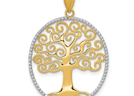 14k Yellow & Rhodium Pendants Style K4781 - Classique Jewelry Inc.