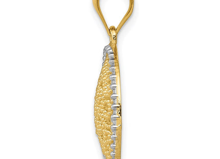 14k Yellow & Rhodium Pendants Style K4786 - Classique Jewelry Inc.