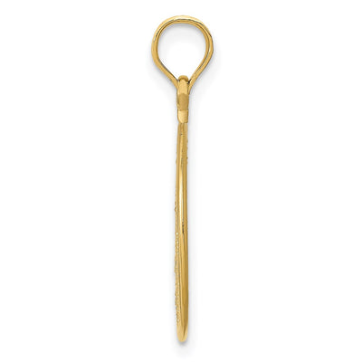 14K Filigree Round Pendant
