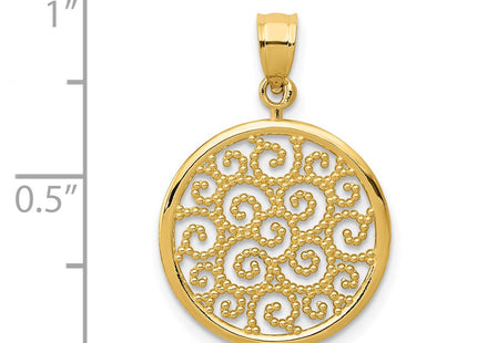 14k Yellow Gold Pendants Style K4787 - Classique Jewelry Inc.