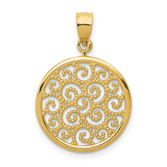 14k Yellow Gold Pendants Style K4787 - Classique Jewelry Inc.