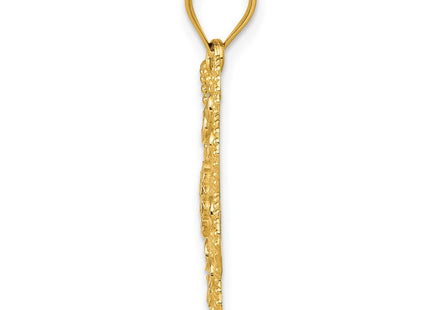 14k Yellow & Rhodium Pendants Style K4790 - Classique Jewelry Inc.