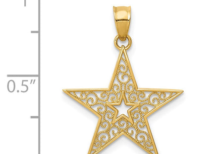 14k Yellow Gold Pendants Style K4807 - Classique Jewelry Inc.