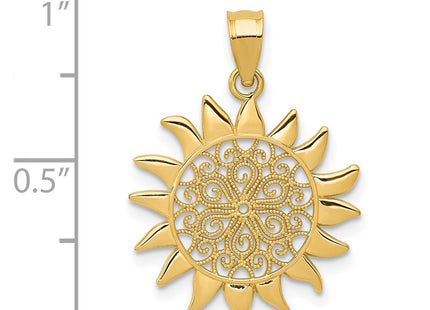 14k Yellow Gold Pendants Style K4812 - Classique Jewelry Inc.