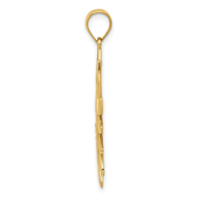 14K Filigree Sun Pendant