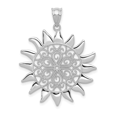 14K white gold pendant