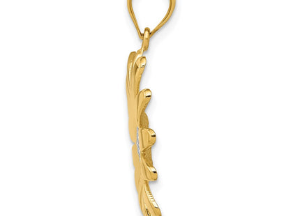 14k Yellow & Rhodium Pendants Style K4821 - Classique Jewelry Inc.