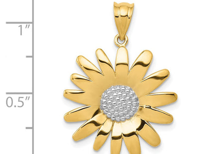 14k Yellow & Rhodium Pendants Style K4821 - Classique Jewelry Inc.