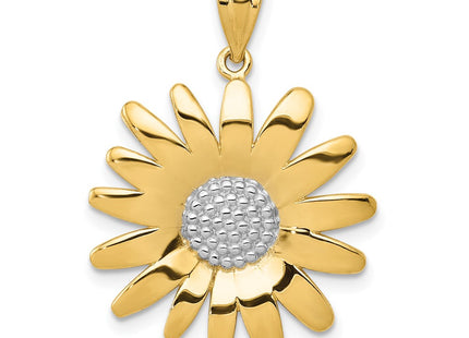 14k Yellow & Rhodium Pendants Style K4821 - Classique Jewelry Inc.