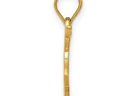 14K gold hummingbird pendant, alternate view