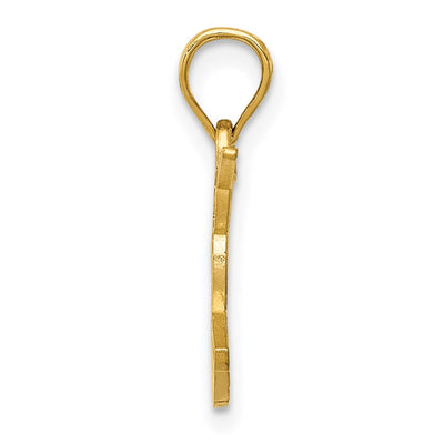 14K Hummingbird Pendant, 13 x 15mm