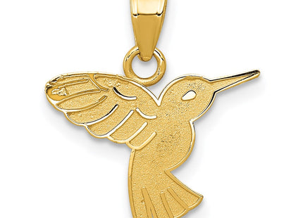 14K gold hummingbird pendant