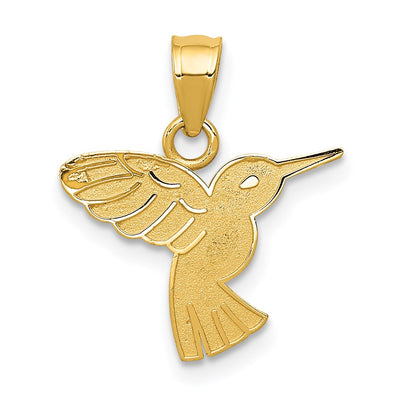 14K gold hummingbird pendant