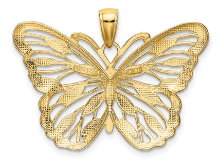 14k Yellow & Rhodium Pendants Style K4834 - Classique Jewelry Inc.