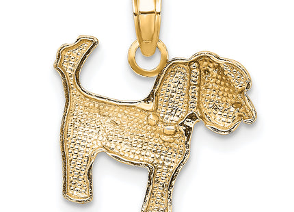 14k Polished Dog Charm, 16.2 x 15mm