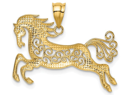 14k Yellow & Rhodium Pendants Style K4861 - Classique Jewelry Inc.