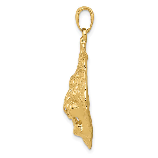 14k Lion Charm, 30 x 24mm