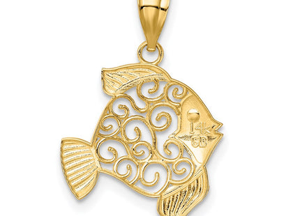 14k Yellow Gold Pendants Style K4872 - Classique Jewelry Inc.