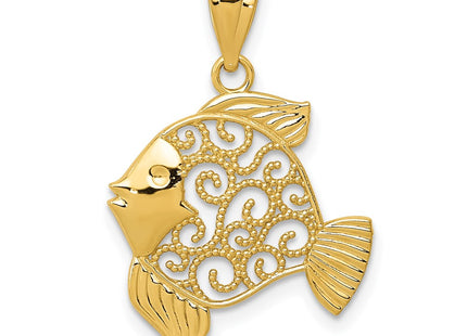14k Yellow Gold Pendants Style K4872 - Classique Jewelry Inc.