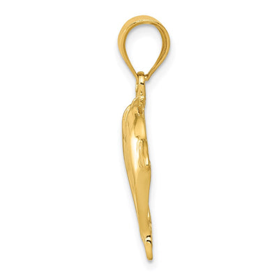 14K Two Dolphins Pendant