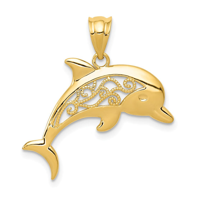 14k Yellow Gold Pendants Style K4877 - Classique Jewelry Inc.