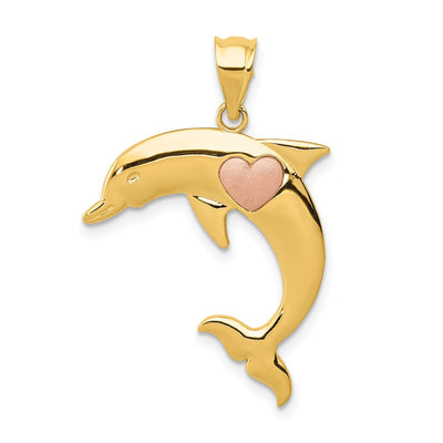 14K gold heart pendant