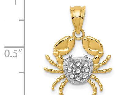 14k Yellow & Rhodium Pendants Style K4885 - Classique Jewelry Inc.