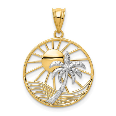 14K gold tree pendant