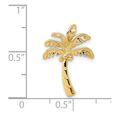 14K Palm Tree Slide, 20 x 13mm