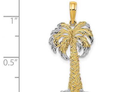 14k Yellow & Rhodium Pendants Style K4917 - Classique Jewelry Inc.